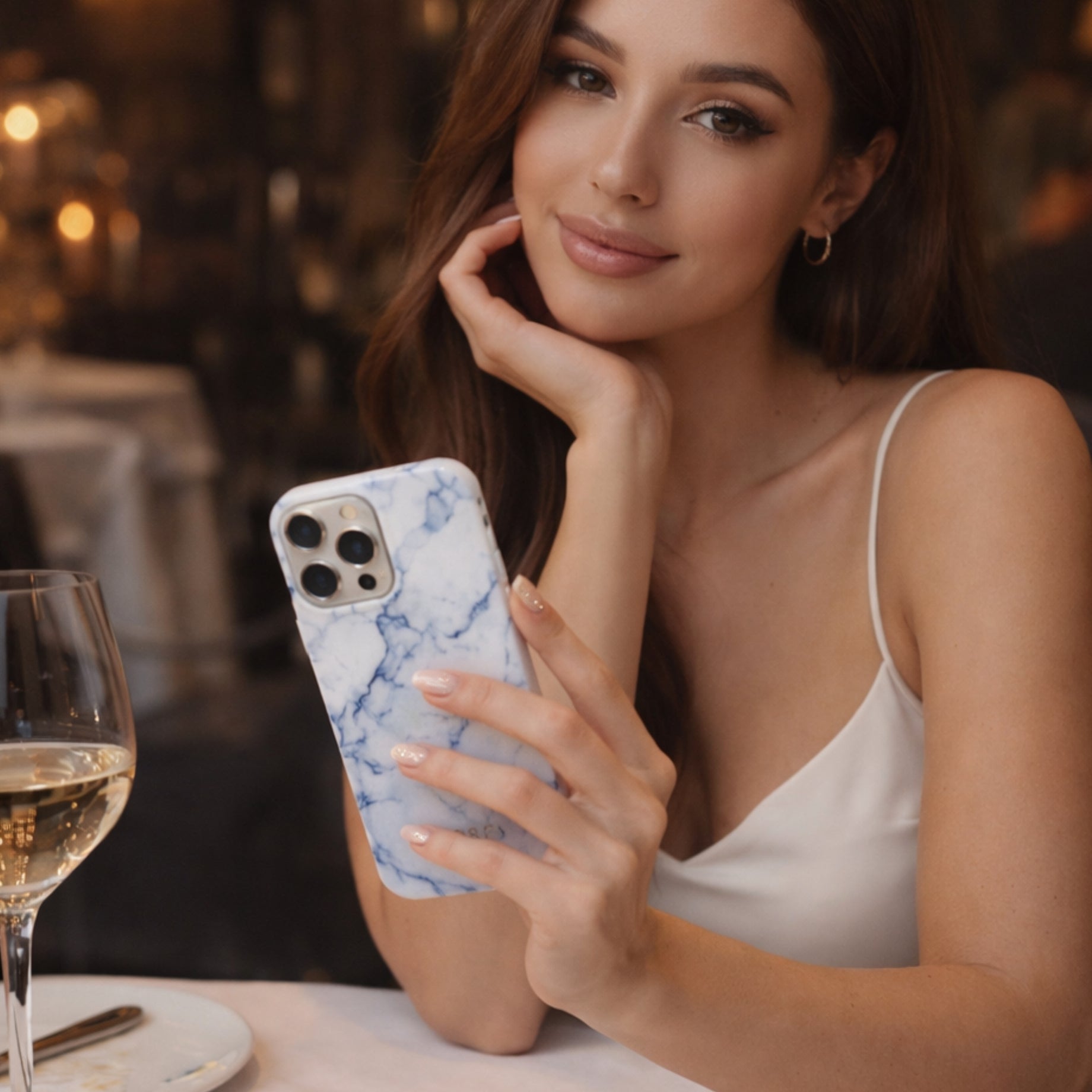 Protector iPhone 13 Pro Max GUESS Marmol