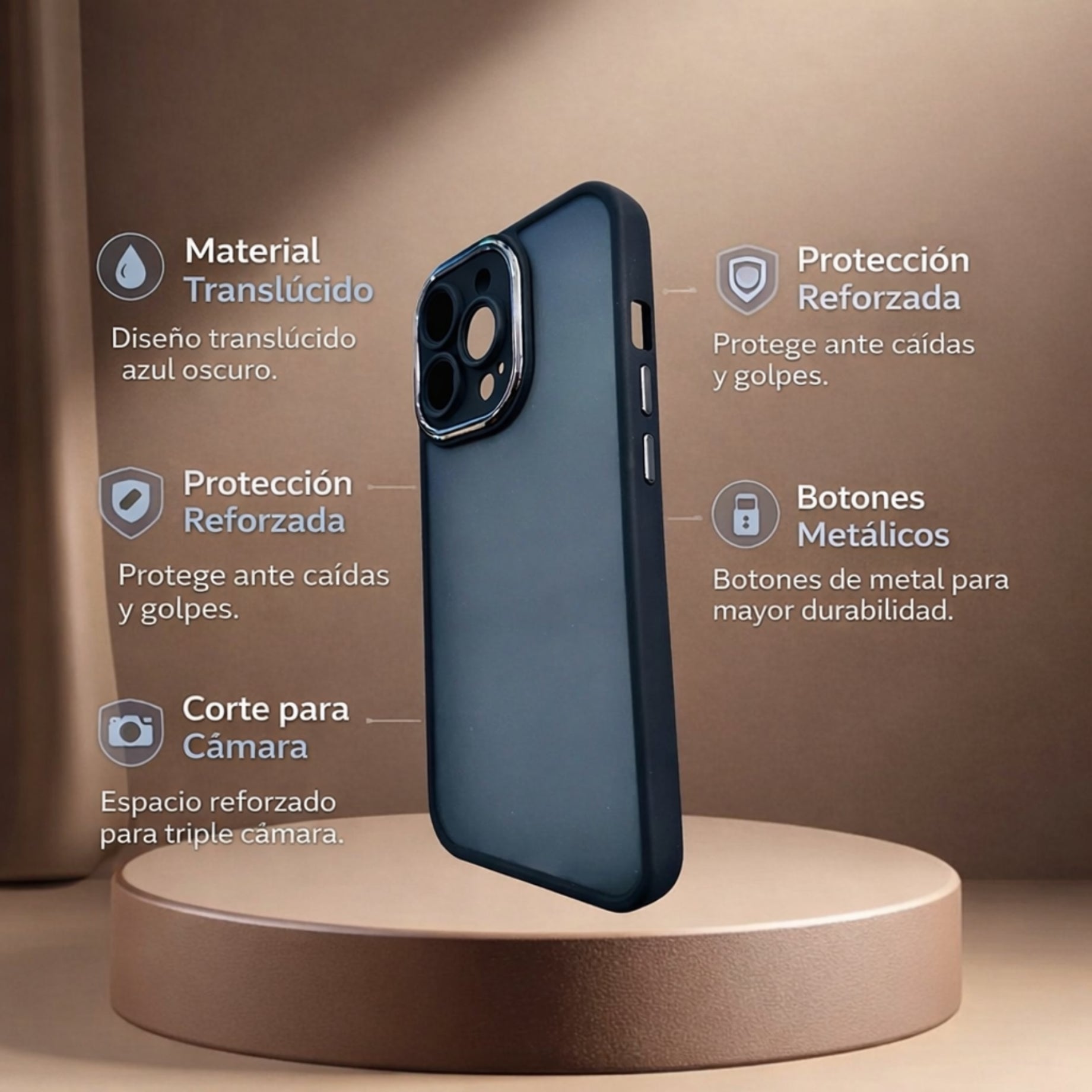 Protector iPhone 13 Pro Sencillo Negro