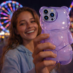 Protector iPhone 13 Pro Diseño Oso Morado