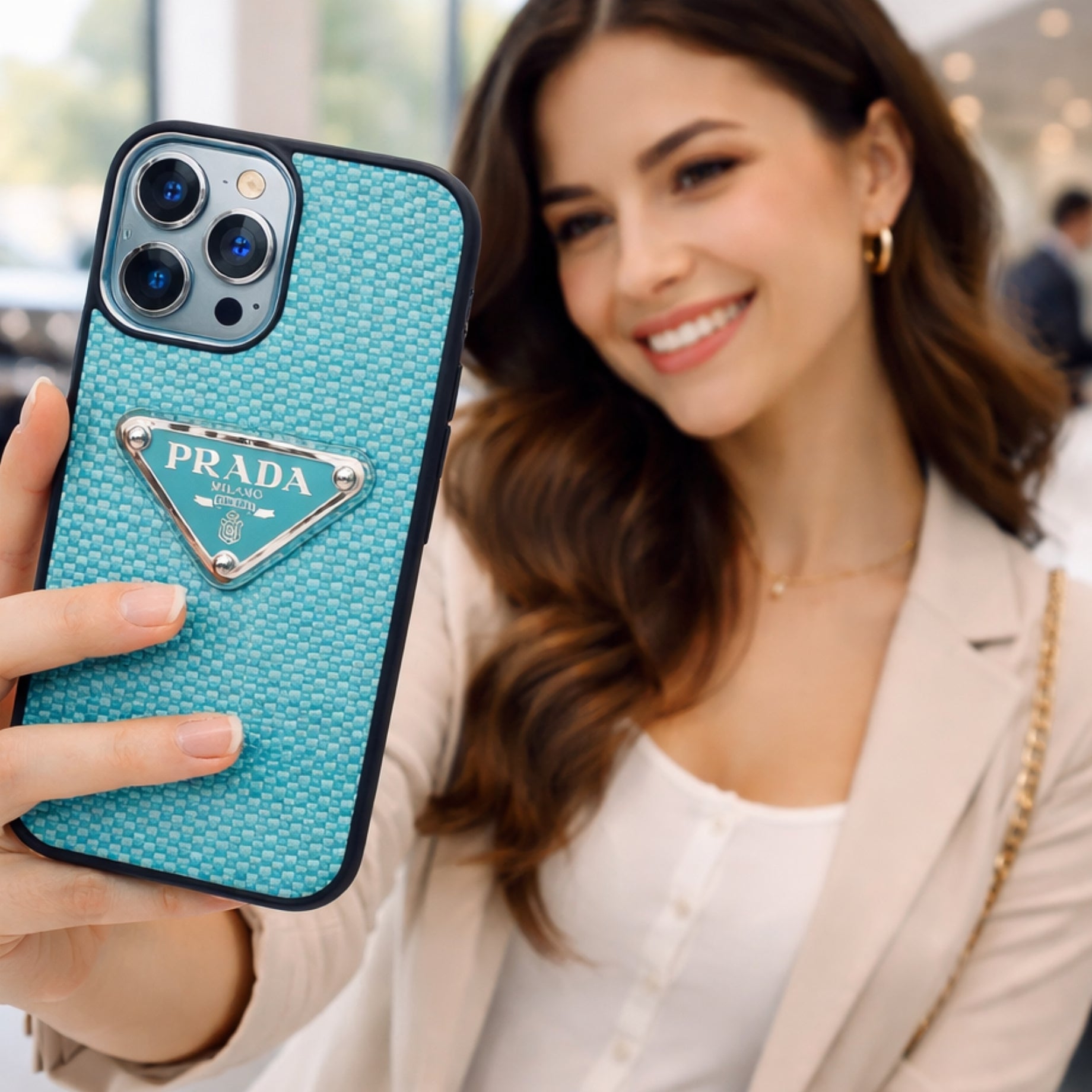 Protector iPhone 13 Pro Diseño Turquesa