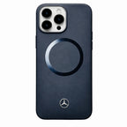 Protector iPhone 14 Pro Max Mercedes Benz Metal Silicon Negro