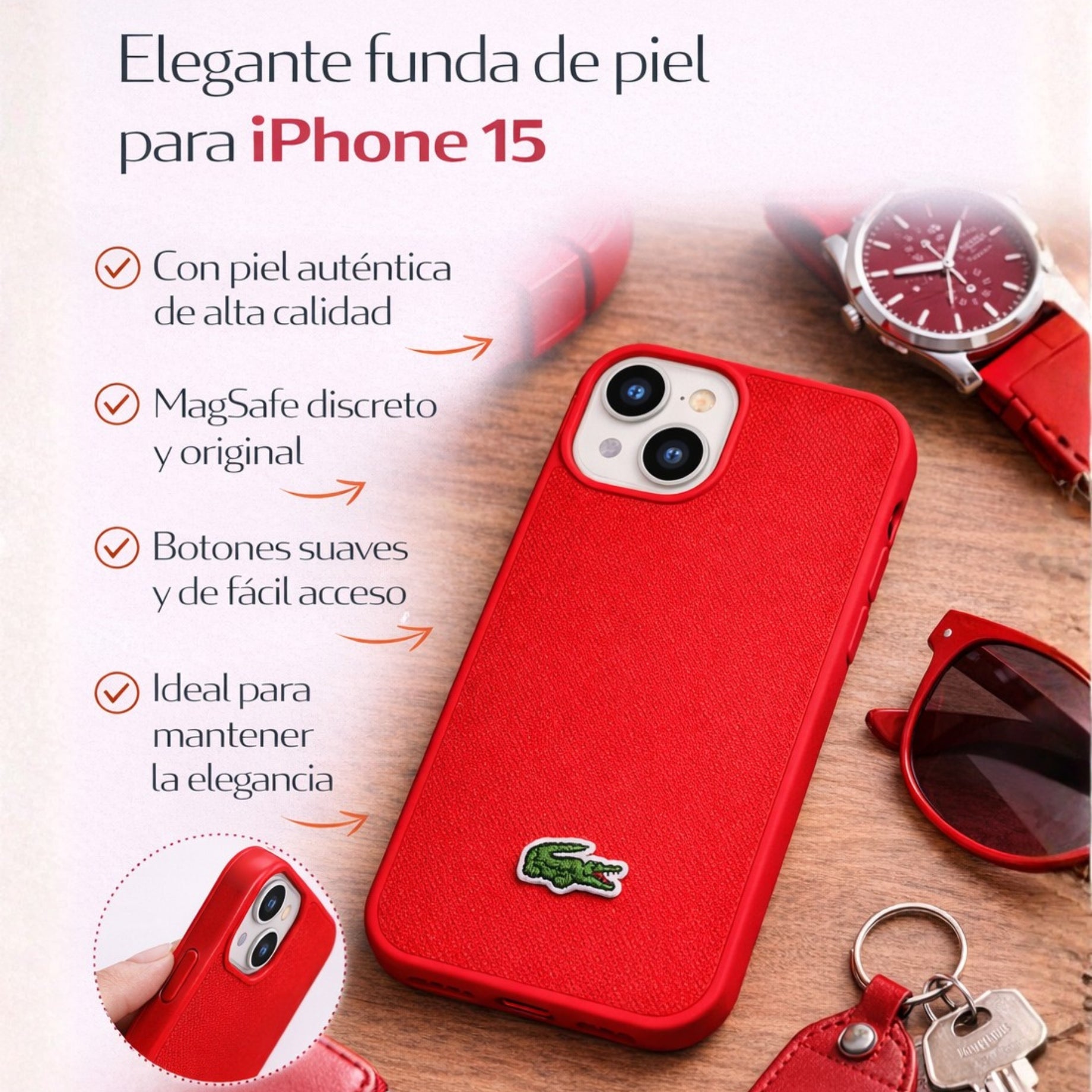 Protector IPhone 15 LACOSTE Iconic