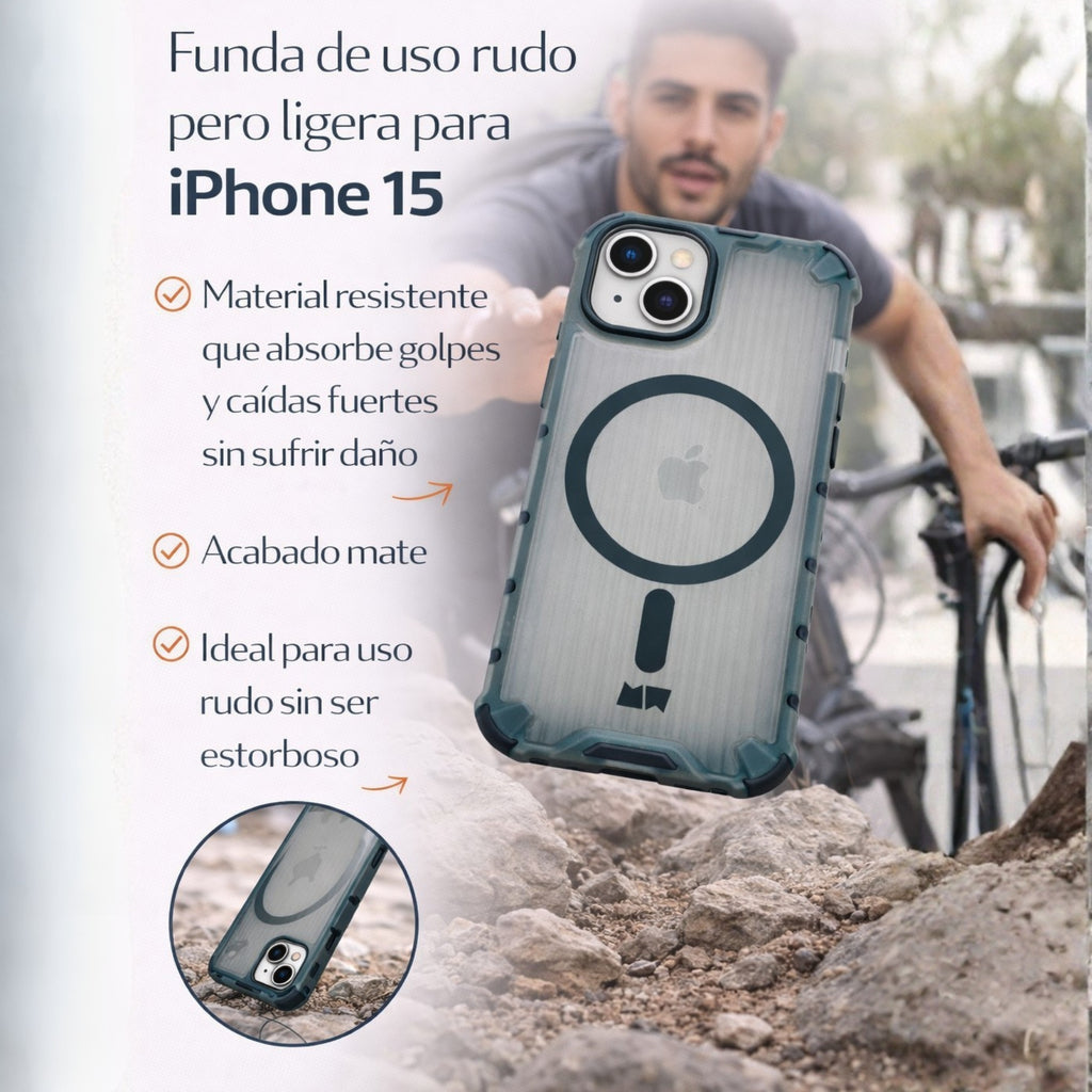 Protector IPhone Magsafe Negro Uso Rudo