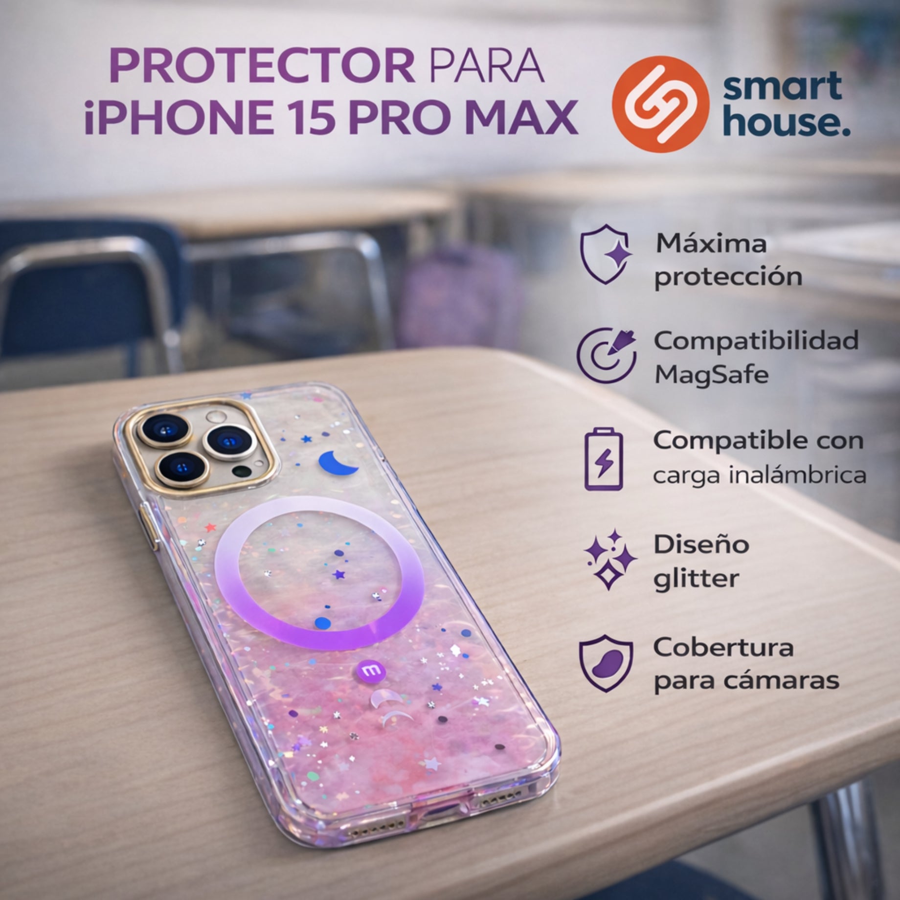 Protector iPhone 15 Pro Max ASTRO Magsafe