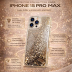 Protector iPhone 15 Pro Max GUESS Liquid Glitter