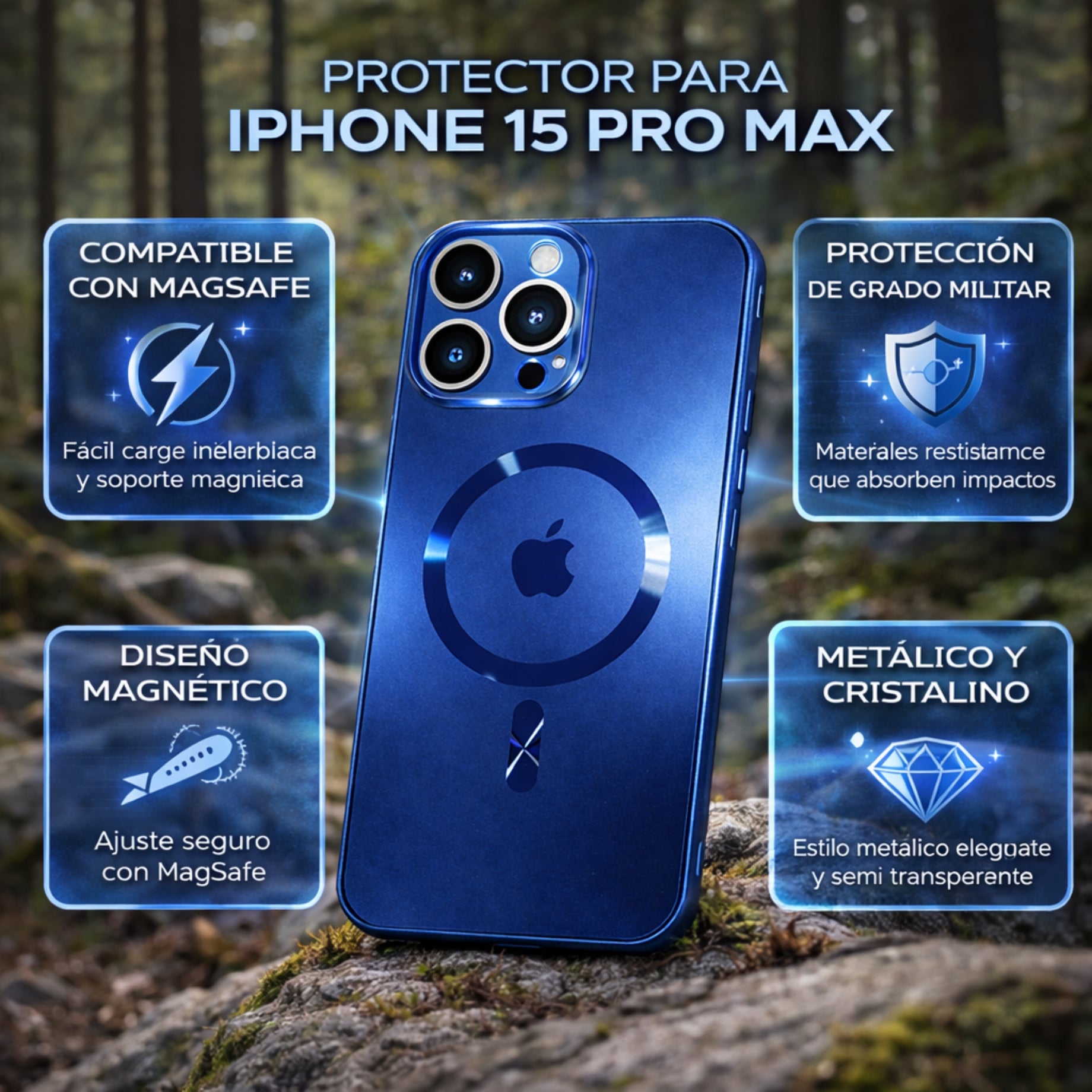 Protector iPhone 15 Pro Max Magsafe Apple Rigido