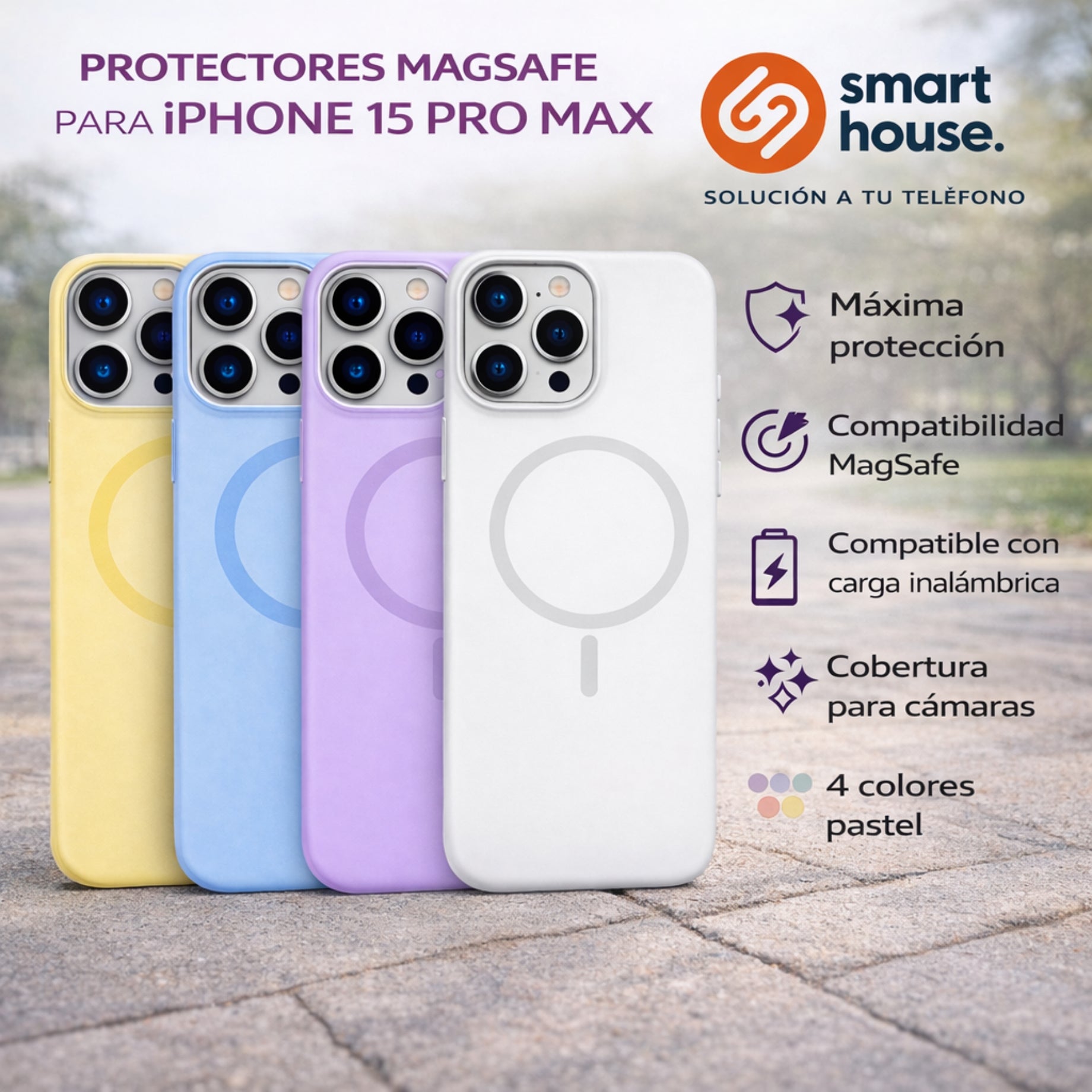 Protector iPhone 15 Pro Max Silicon Magsafe