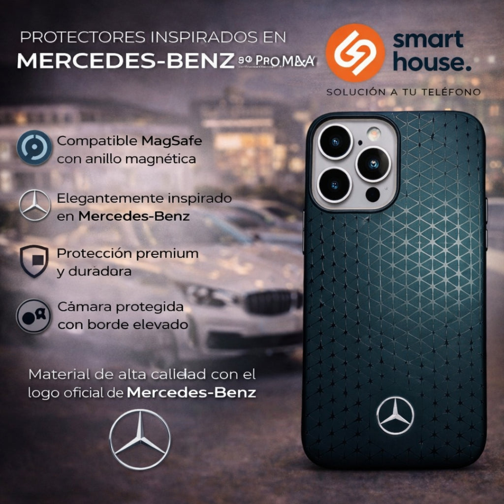 Protector iPhone 15 Pro Max MERCEDES BENZ Negro