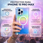 Protector iPhone 15 Pro Max BLOX CASE Arcoíris