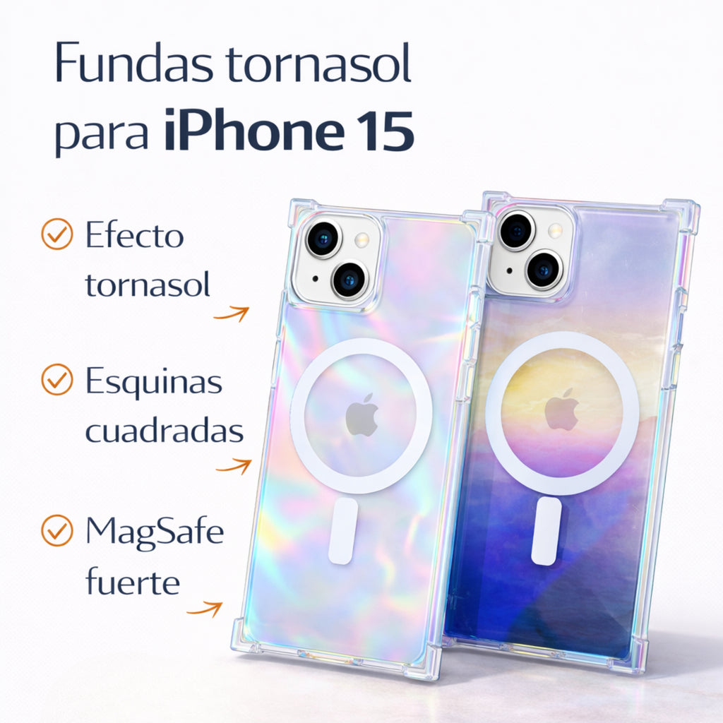 Protectores iPhone 15 RAINBOW Magsafe