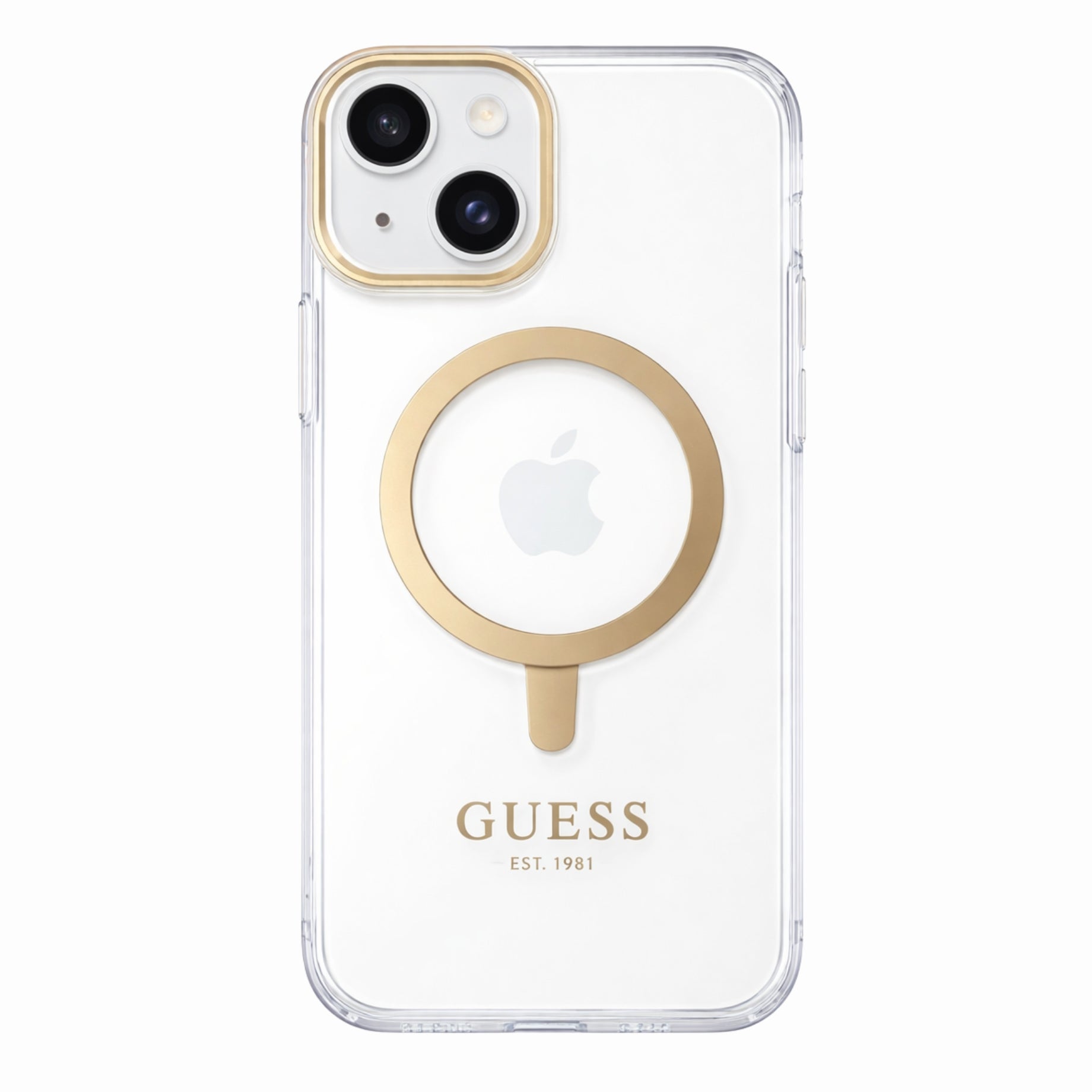 Protector iPhone 15 GUESS Outline Gold
