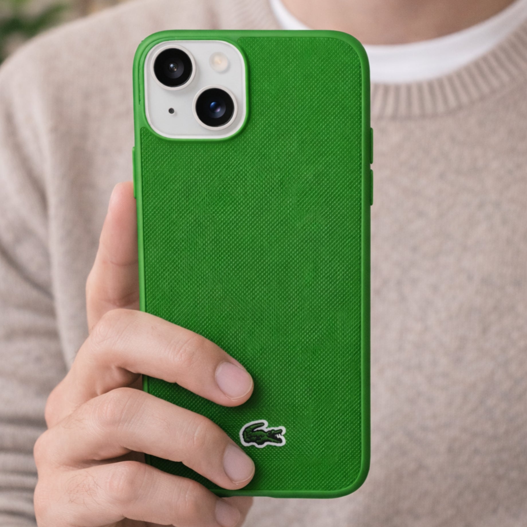 Protectores iPhone 15 LACOSTE Iconic Verde  Negro