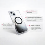 Protector iPhone 15 RAINBOW Magsafe Negro