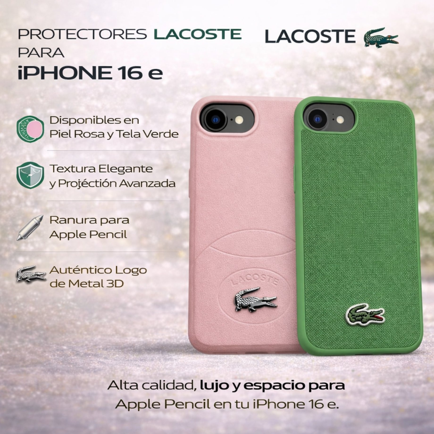 Protectores IPhone 16E Lacoste