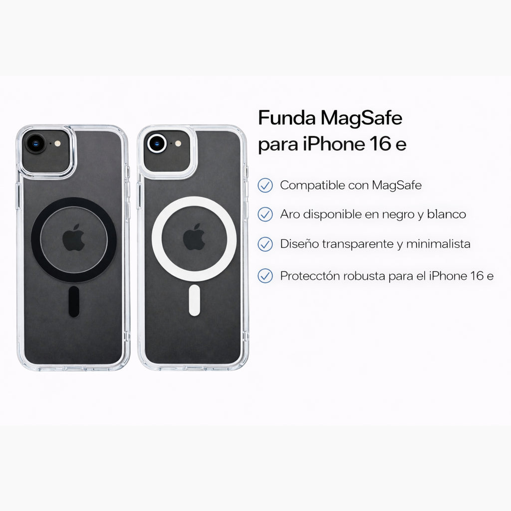 Protector iPhone 16 E Fashion Case Transparente Magsafe