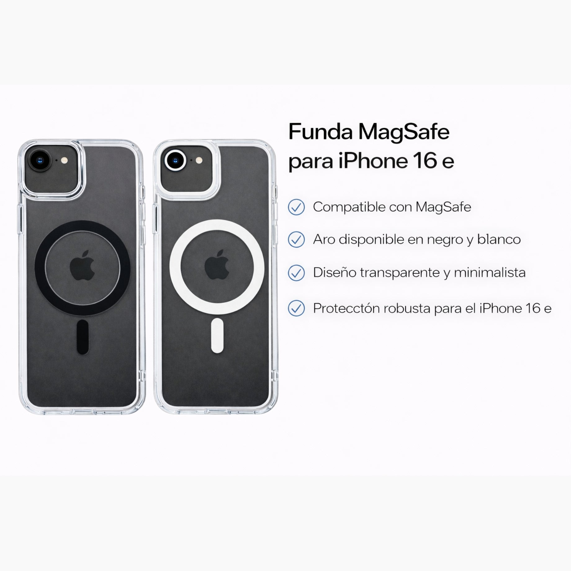 Protector iPhone 16 E Fashion Case Transparente Magsafe