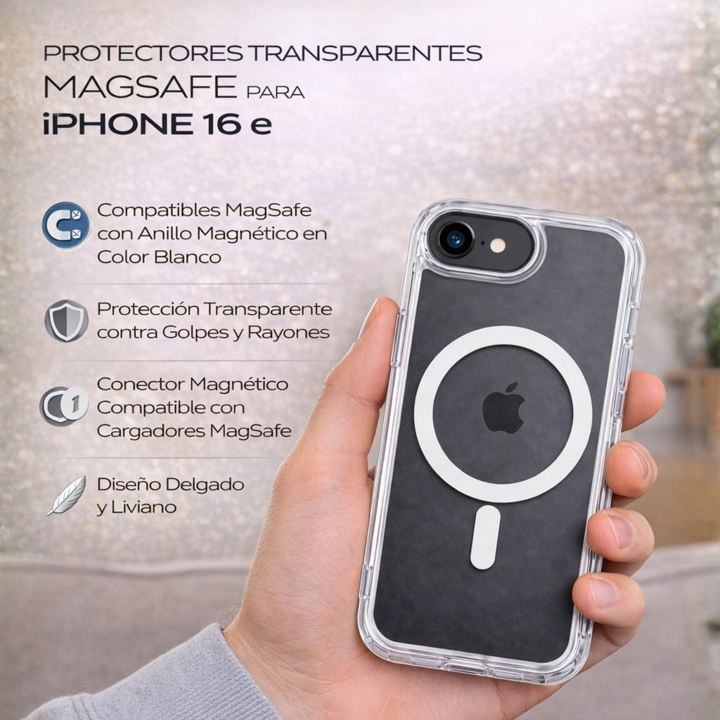 Protector iPhone 16E Magsafe Transparente Premium