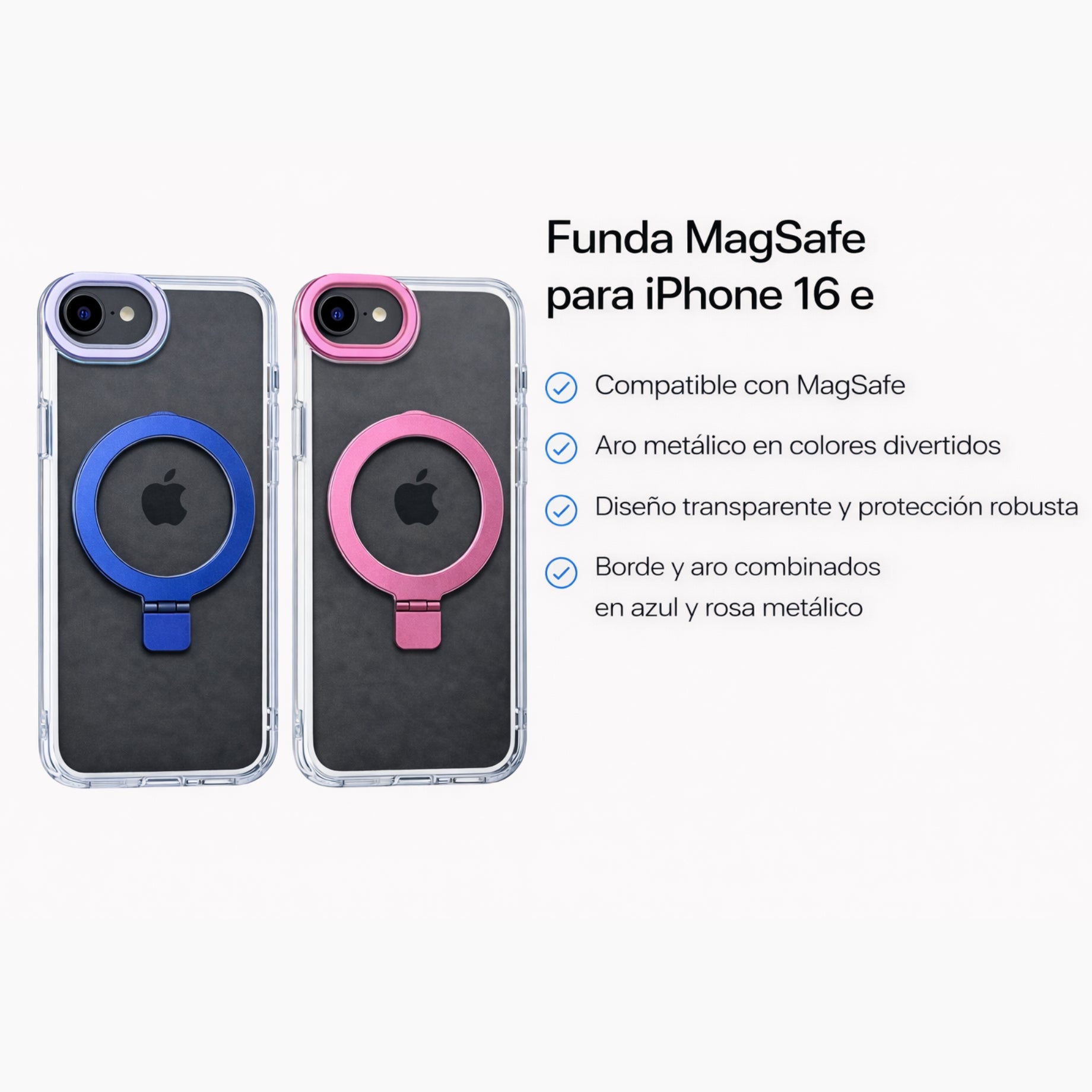 Protector iPhone 16 E Phone Case Soporte Colores Magsafe
