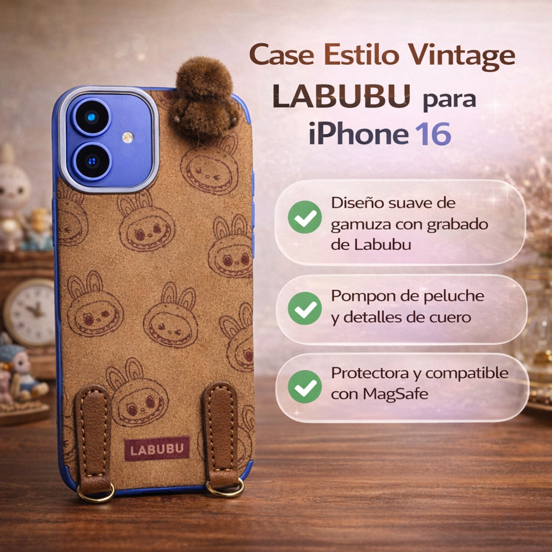 Protector iPhone 16 LABUBU