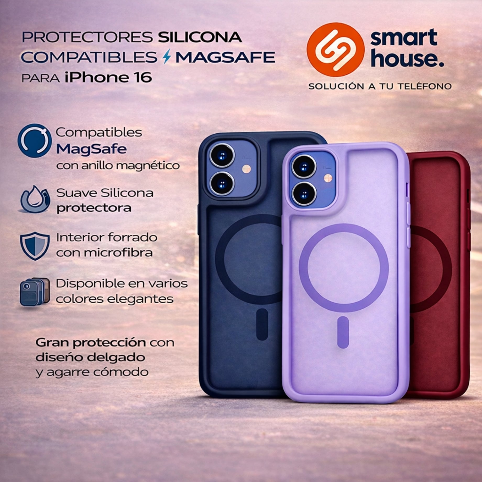 Protectores IPhone 16 Magsafe Humo