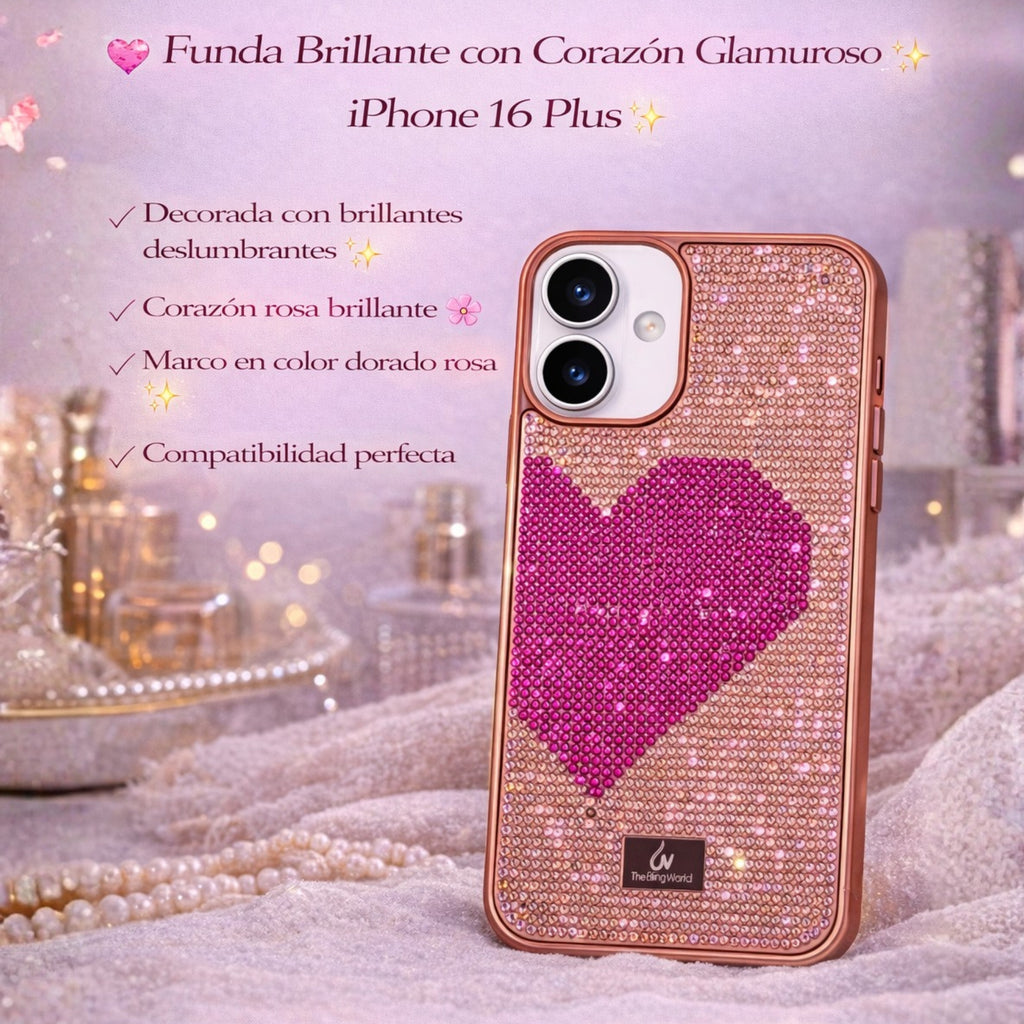 Protector iPhone 16 Plus Diseño de Corazon