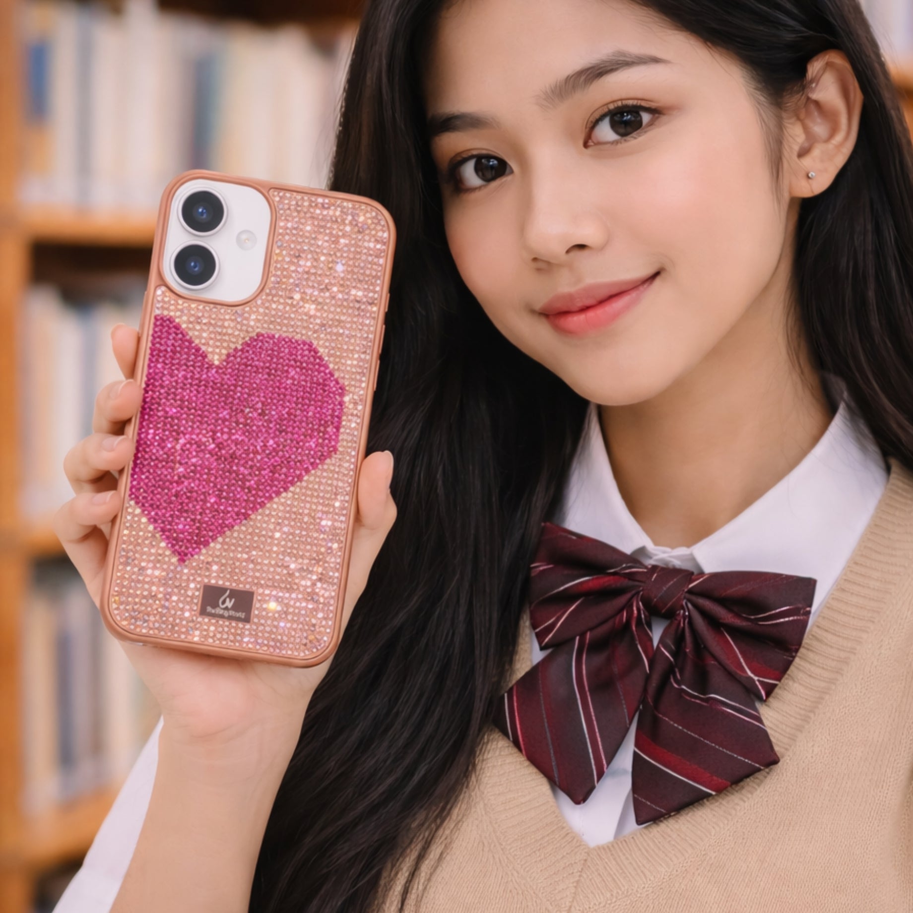 Protector iPhone 16 Plus Diseño de Corazon