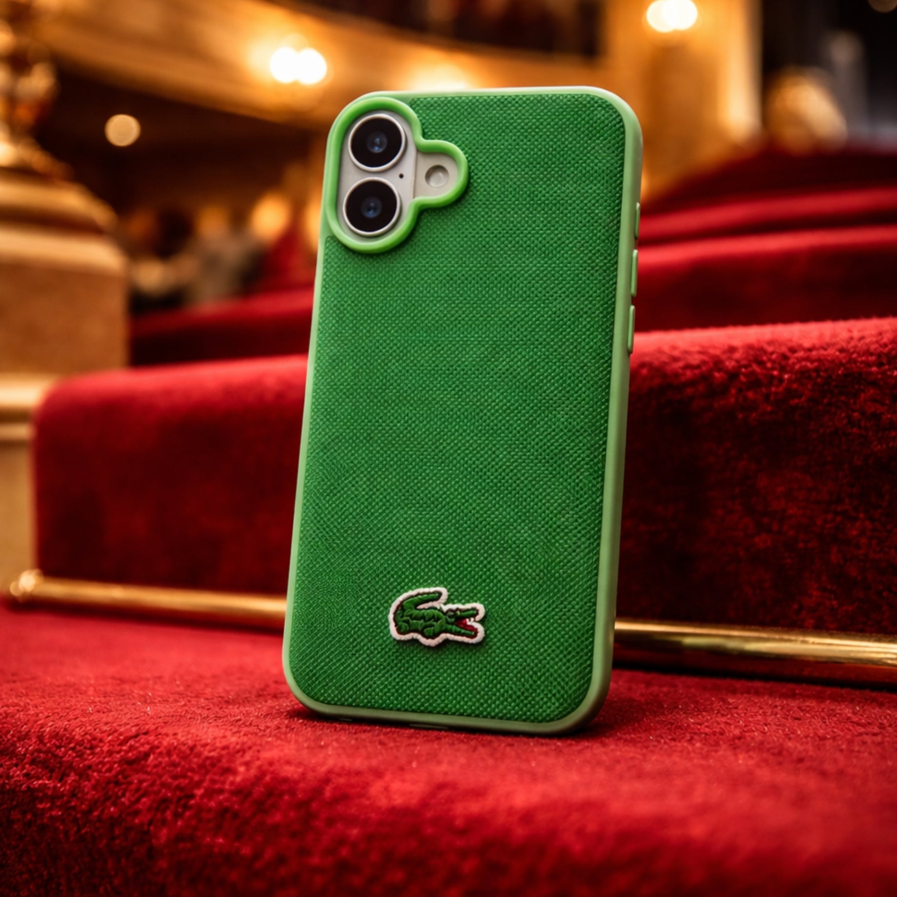 Protector iPhone 16 Plus LACOSTE Iconic Verde