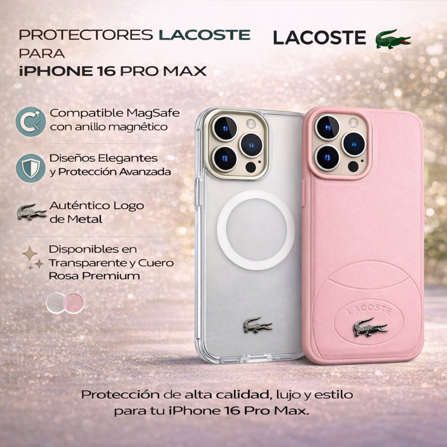 Protector IPhone 16 Pro Max Lacoste