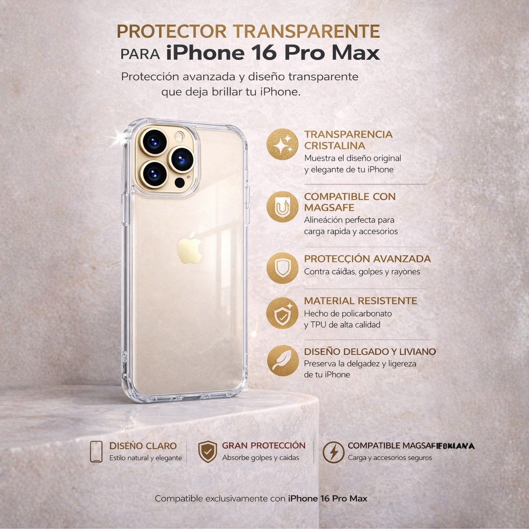 Protector iPhone 16 Pro Max LIGHT