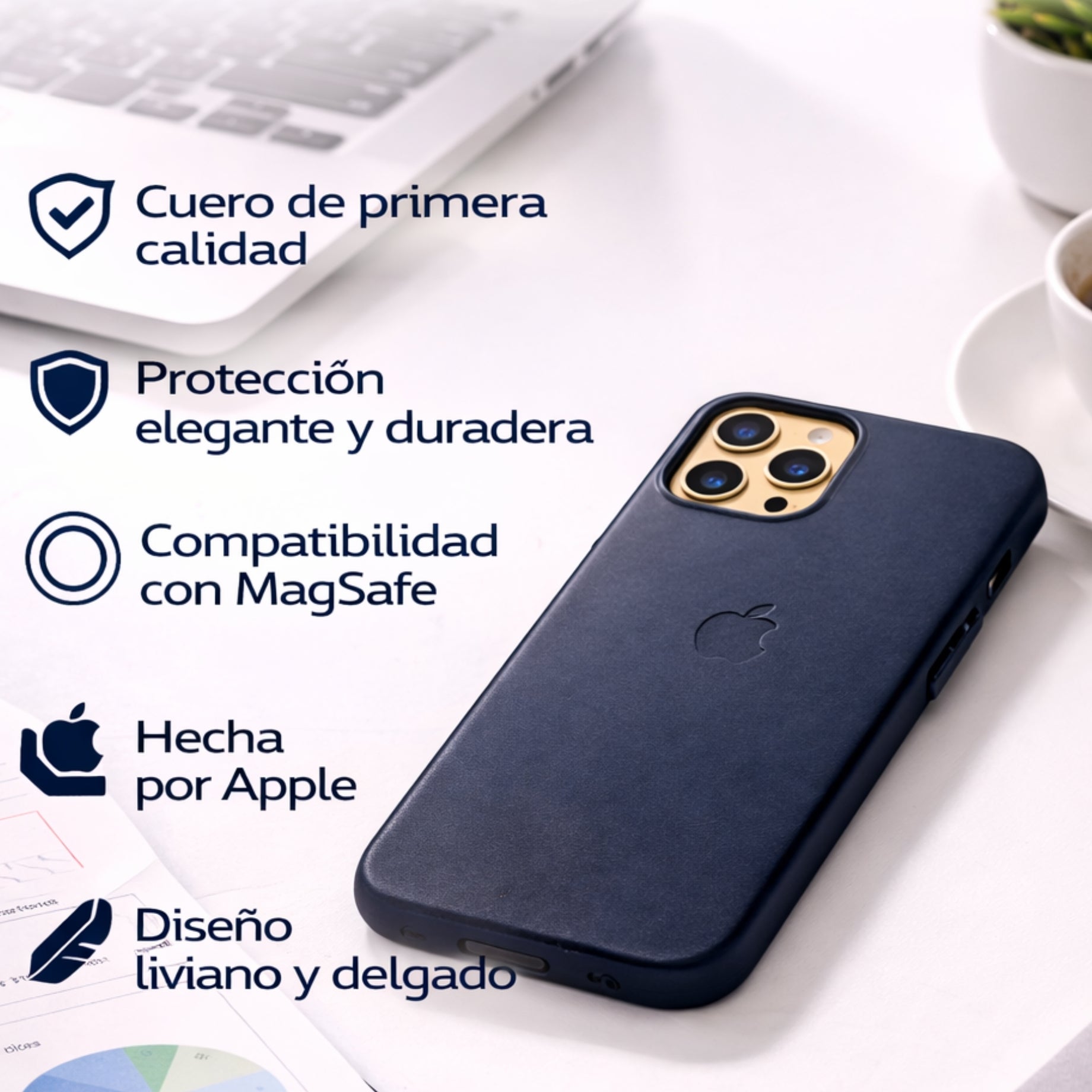 Protector iPhone 16 Pro Max Magsafe Piel