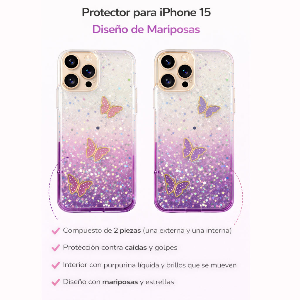 Protectores iPhone 16 Pro Diseño de Mariposas