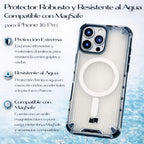 Protector iPhone 16 Pro Uso Rudo Magsafe Blanco