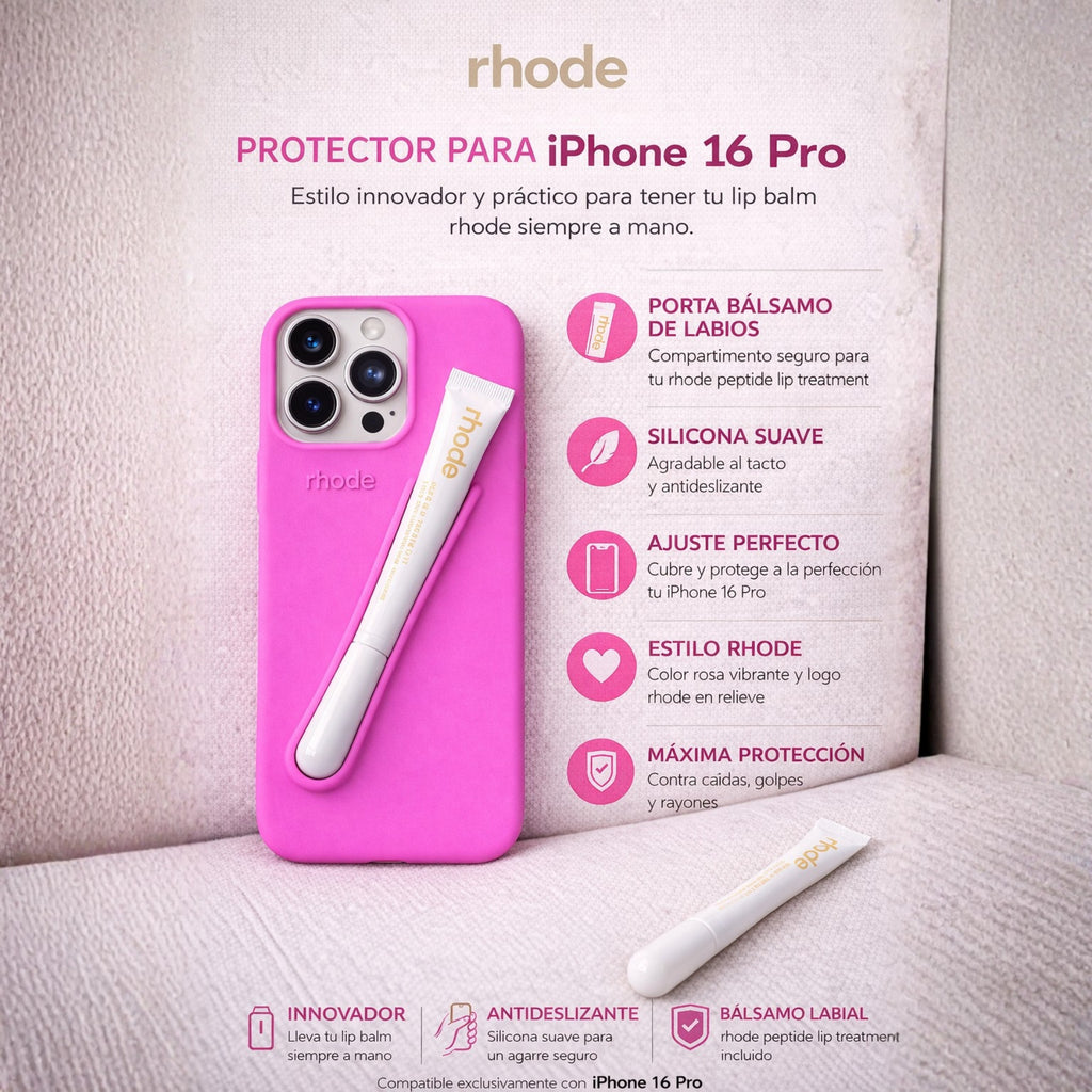 Protector iPhone 16 Pro RHODE Rosa