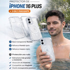 Protector iPhone 16 Plus Funda Clear Shine MagSafe Blanco