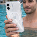 Protector iPhone 16 Plus Funda Clear Shine MagSafe Blanco