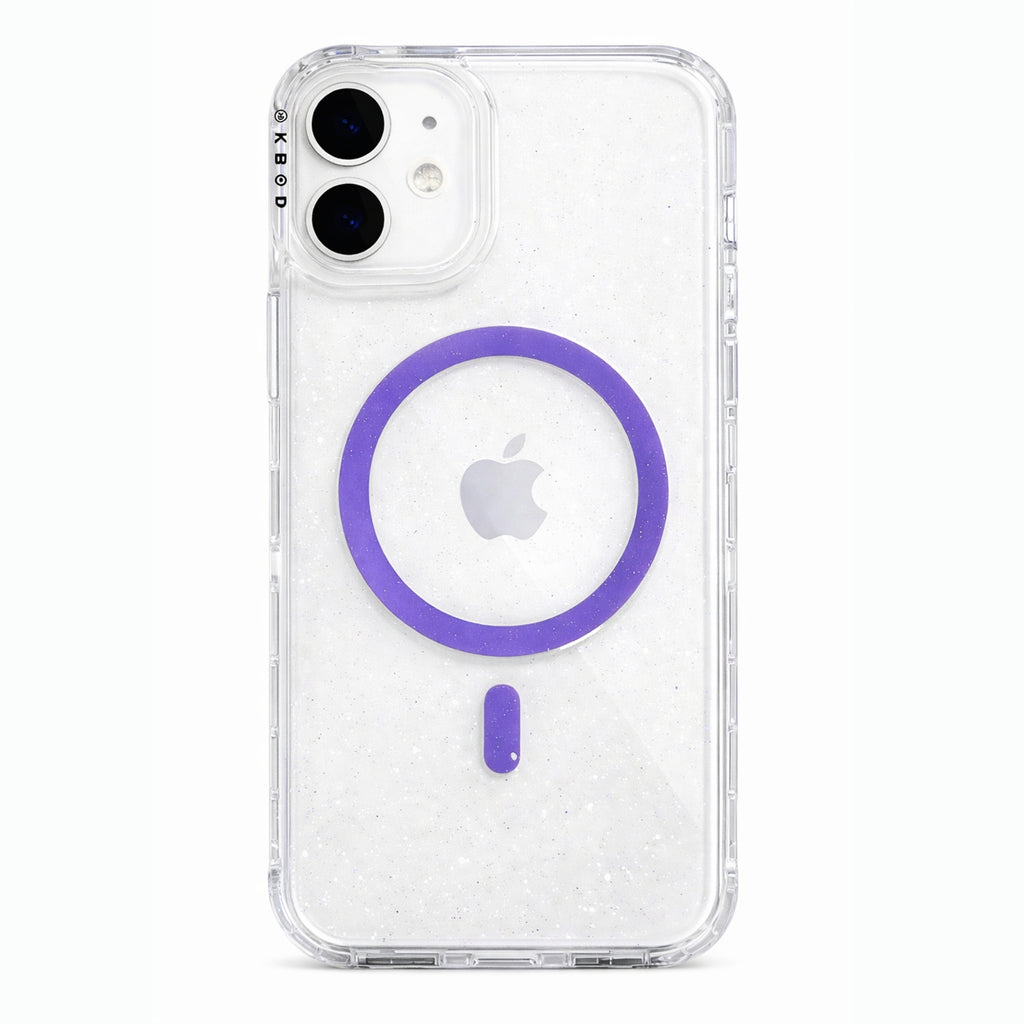 Protector iPhone 16 Plus Funda Clear Shine MagSafe Morado