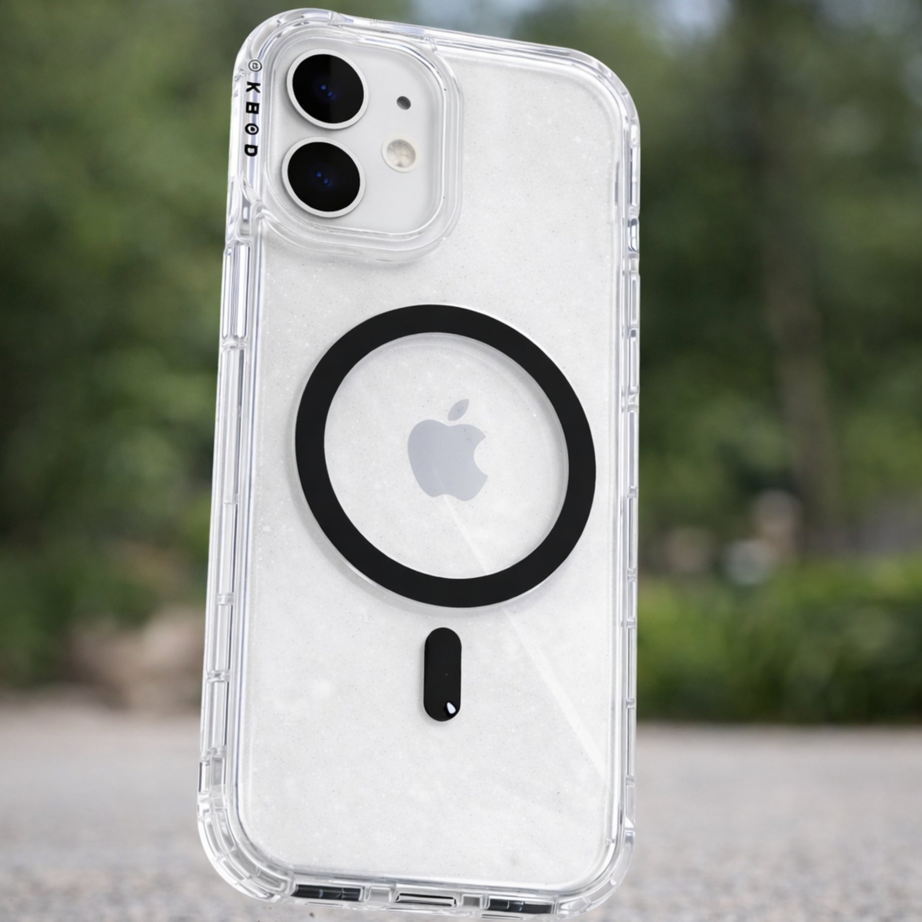 Protector iPhone 16 Plus Funda Clear Shine MagSafe Negro