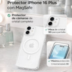 Protector iPhone 16 Plus Transparente Magsafe Con Protector de Camara