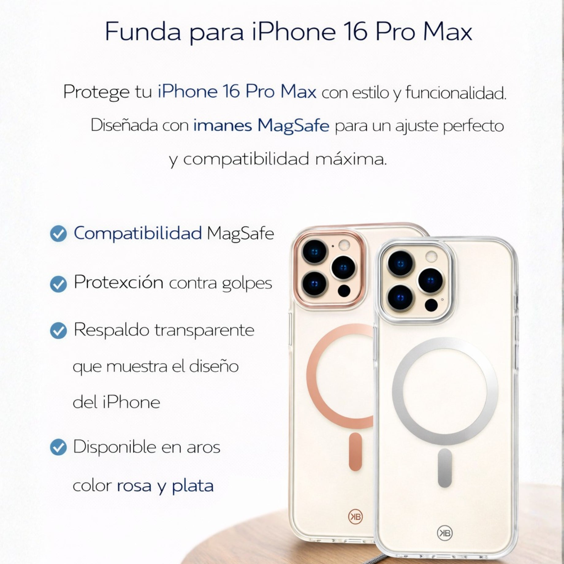 Protector IPhone 16 Pro Max RAINBOW CASE Magsafe Transparente Mate