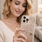 Protector iPhone 16 Pro Max GUESS Liquid Glitter