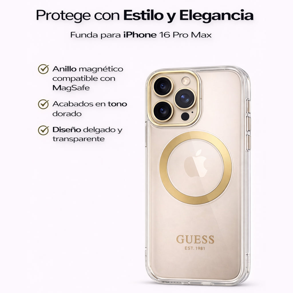 Protector iPhone 16 Pro Max GUESS Outline