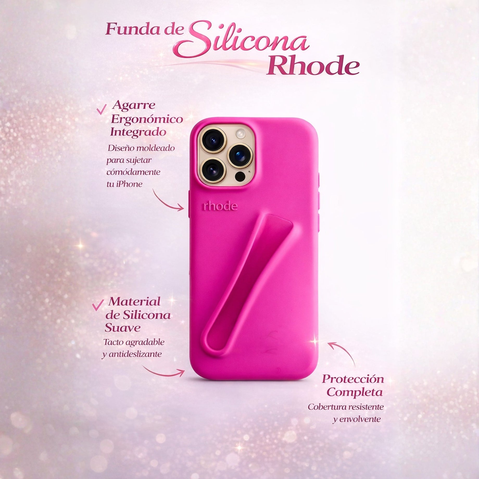 Protector iPhone 16 Pro Max RHODE Rosa