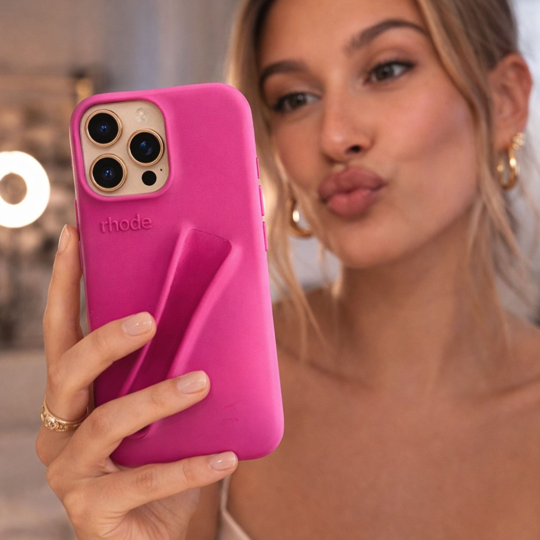 Protector iPhone 16 Pro Max RHODE Rosa