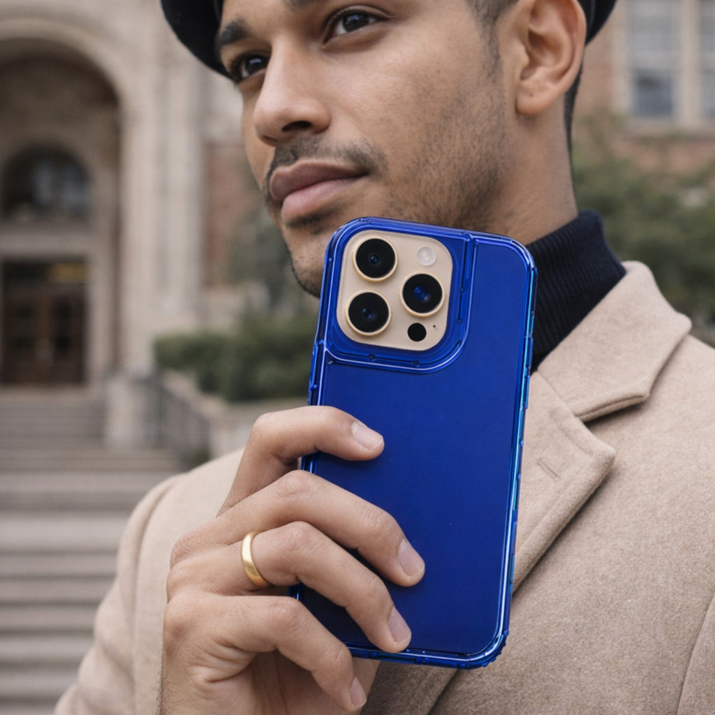 Protector iPhone 16 Pro 3 en 1 Mate Azul