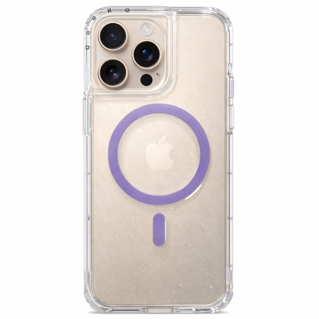 Protector iPhone 16 Pro 3 en 1 Brillos Morado