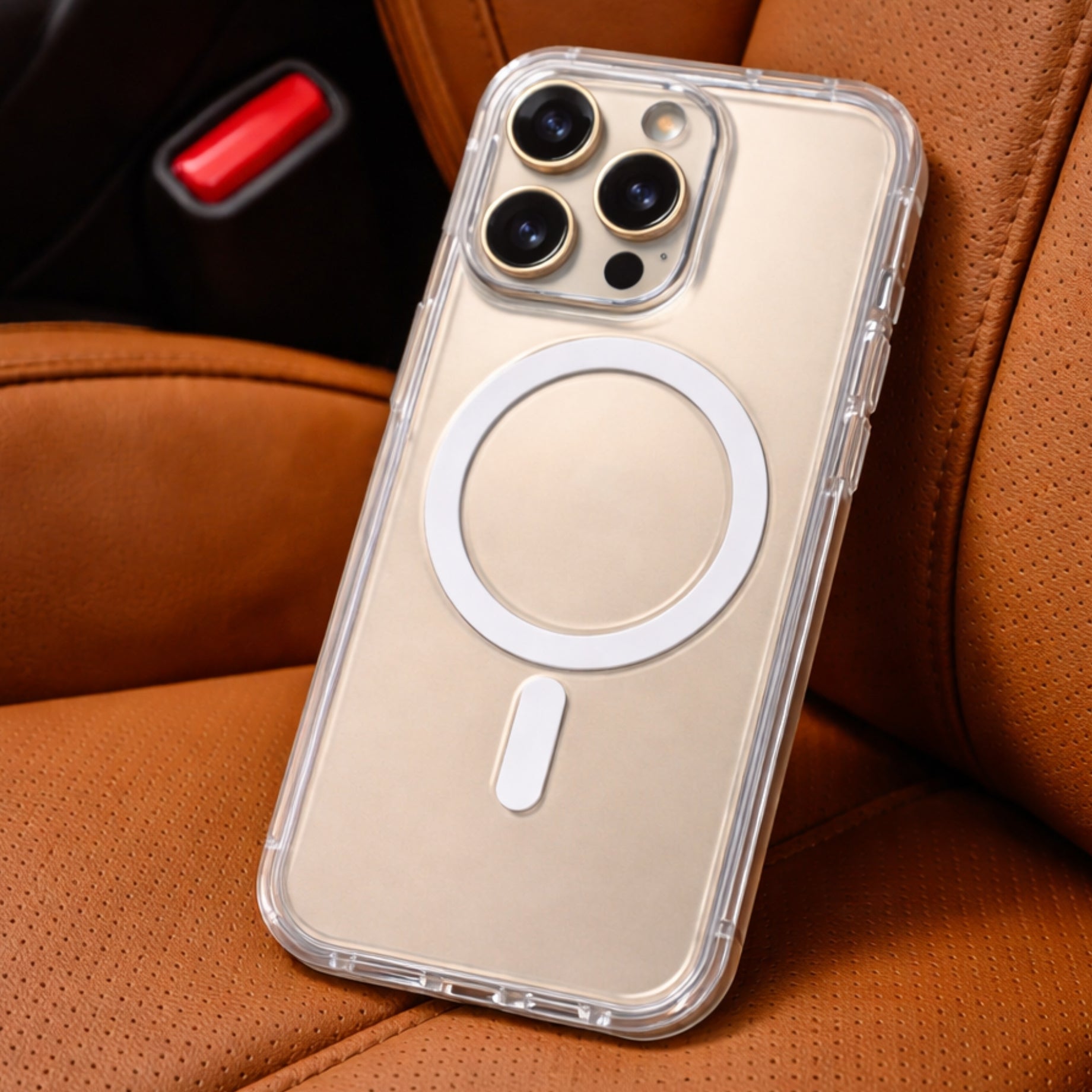 Protector iPhone 16 Pro Magsafe Transparente Con Protector de Camaras