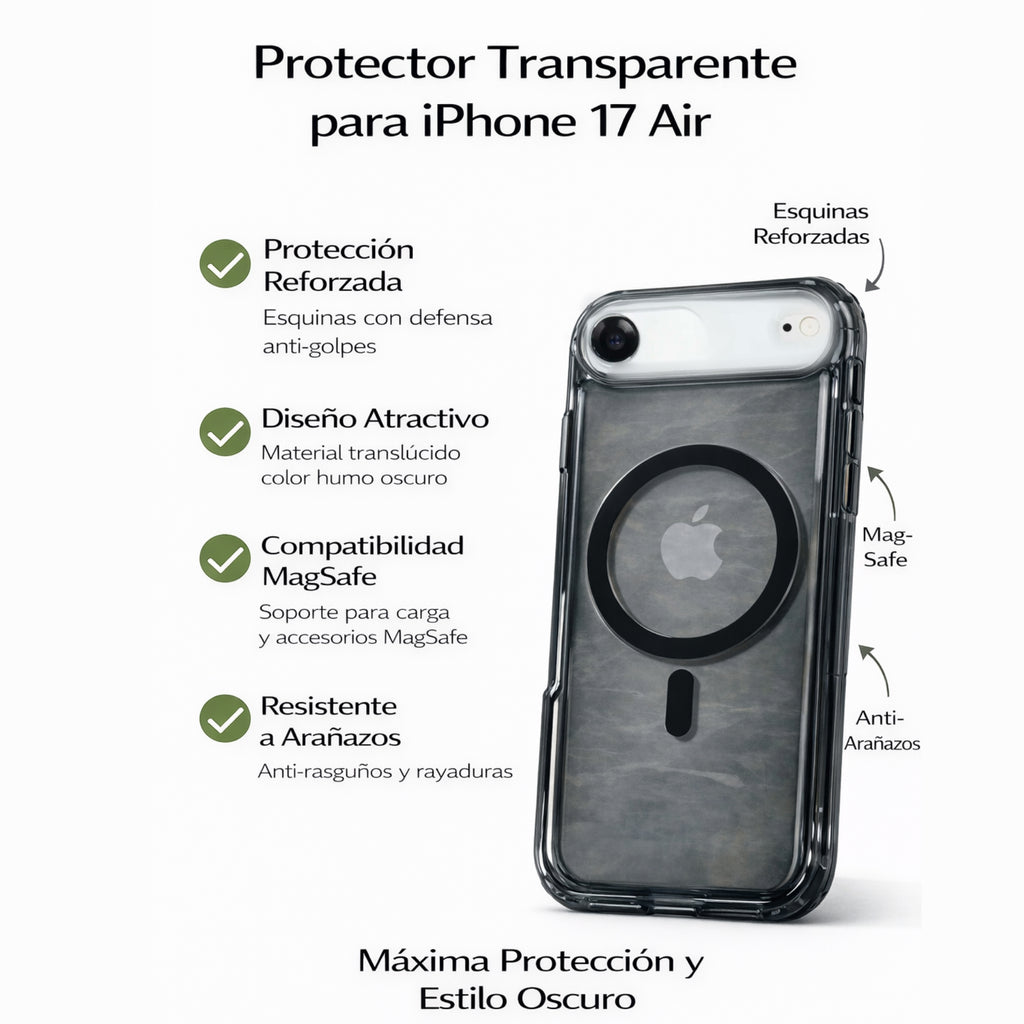 Protector iPhone 17 Air 3 en 1  Magsafe