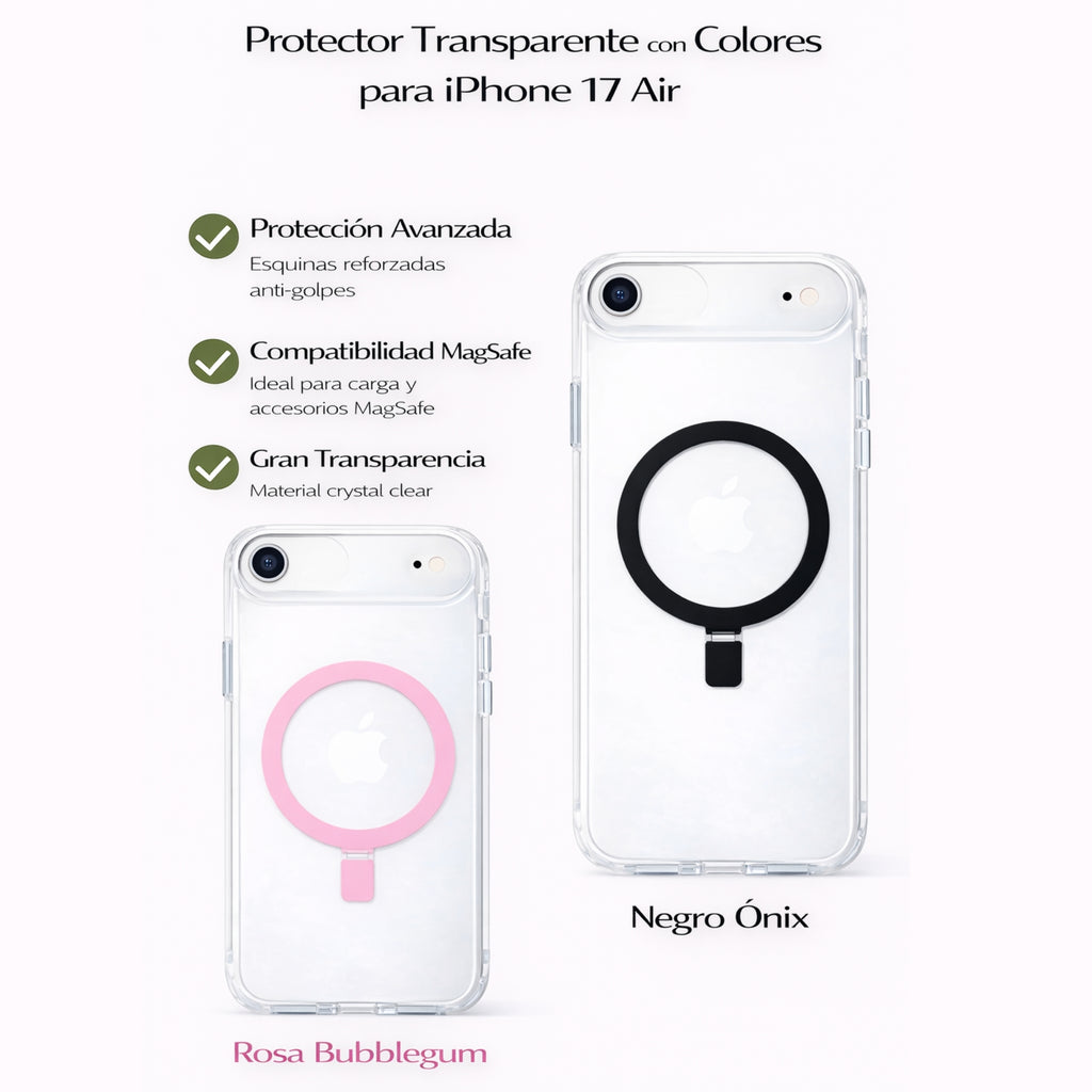 Protector iPhone 17 Air Soporte Magsafe Transparente