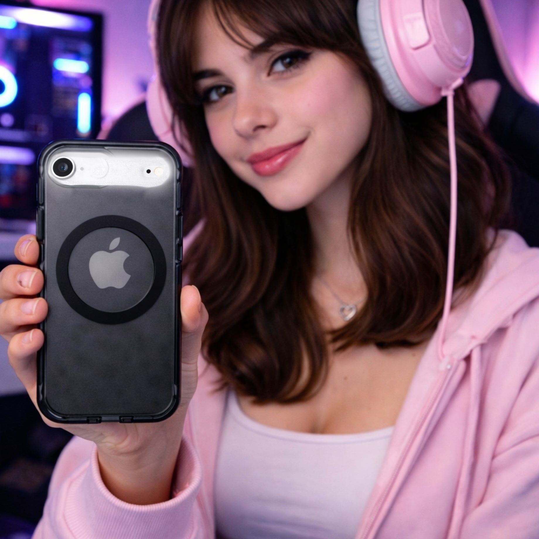 Protector iPhone 17 Air Magsafe Brillos con Soporte en Camara