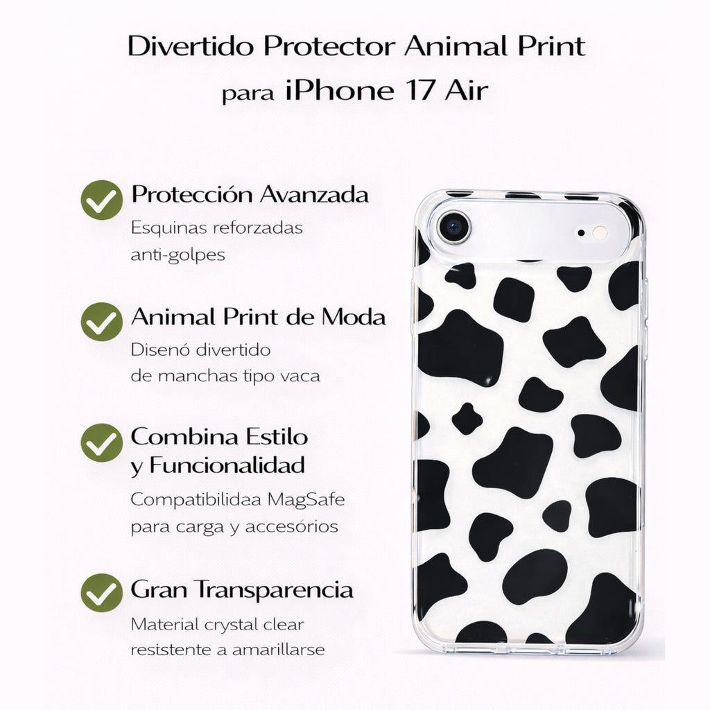 Protector iPhone 17 Air Diseño Vaca